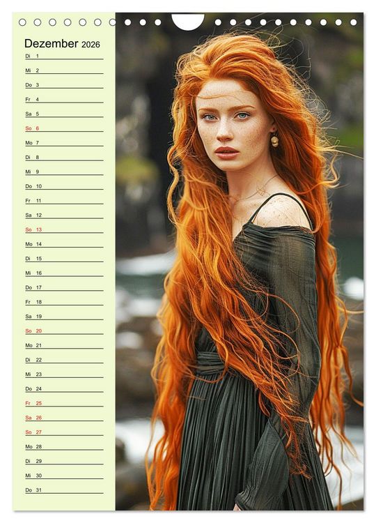 Produktbild: Rote Sch&ouml;nheiten. Nat&uuml;rliche Eleganz und wilde Anmut (Wandkalender 2026 DIN A4 hoch), CALVENDO Monatskalender