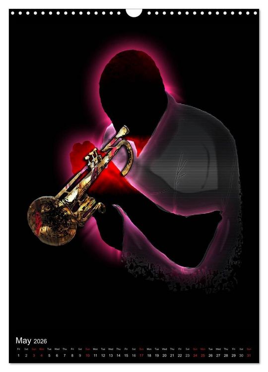 Produktbild: Jazz Over Time (Wall Calendar 2026 DIN A3 portrait), CALVENDO 12 Month Wall Calendar