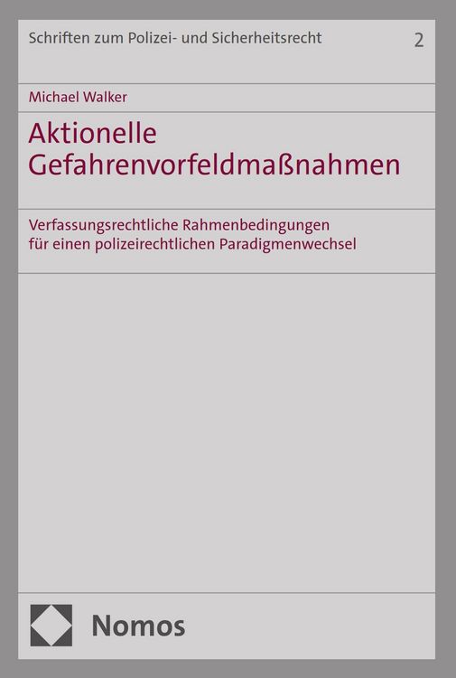 Produktbild: Aktionelle Gefahrenvorfeldma&szlig;nahmen