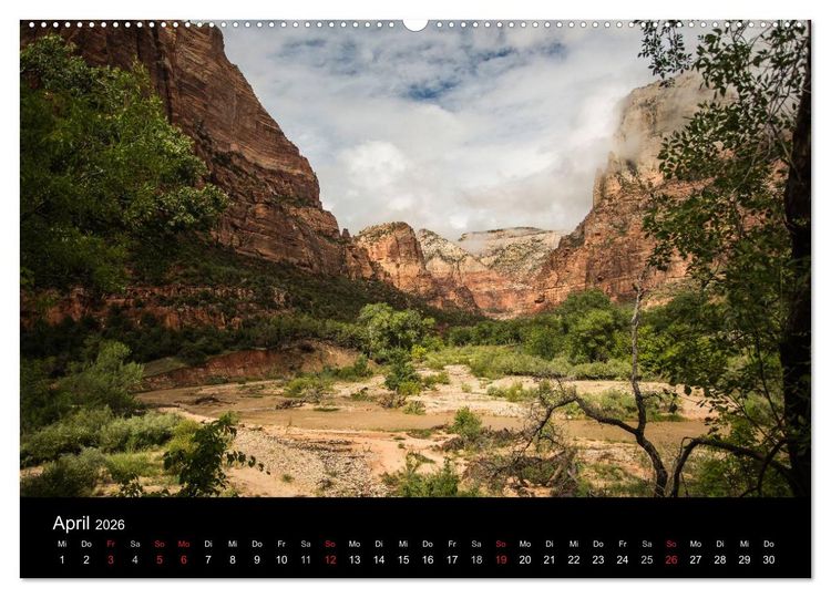 Produktbild: USA - faszinierender S&uuml;dwesten / CH-Version (hochwertiger Premium Wandkalender 2026 DIN A2 quer), Kunstdruck in Hochglanz