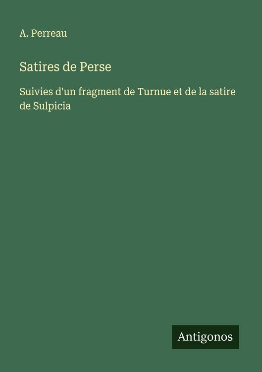 Produktbild: Satires de Perse