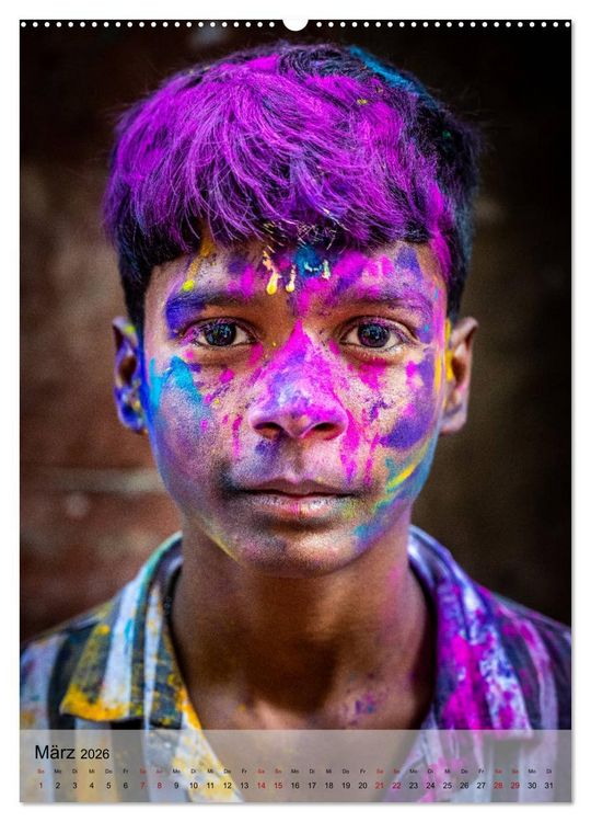 Produktbild: Menschen in Indien (Wandkalender 2026 DIN A2 hoch), CALVENDO Monatskalender