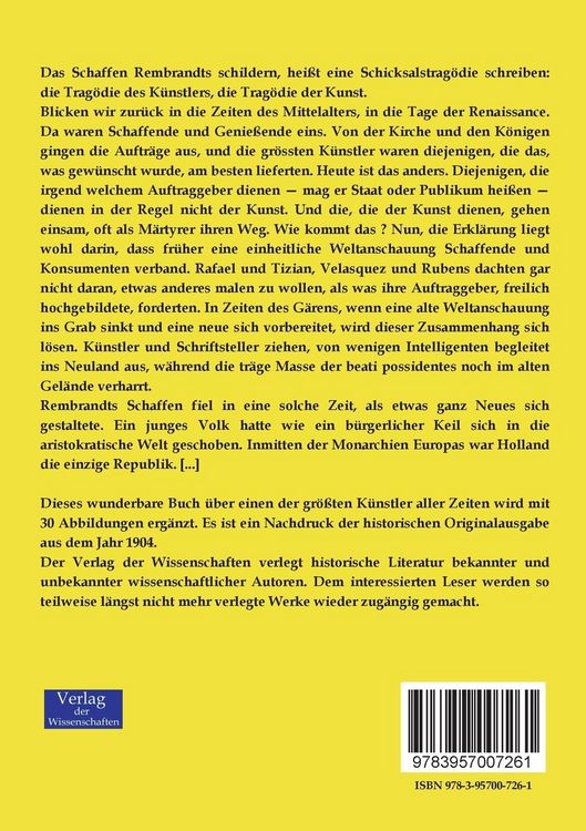 Produktbild: Rembrandt, ein K&uuml;nstlerleben