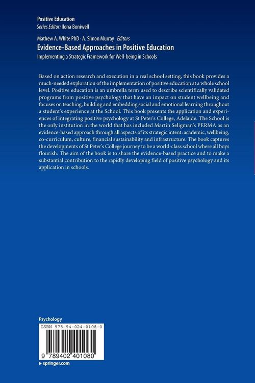 Produktbild: Evidence-Based Approaches in Positive Education