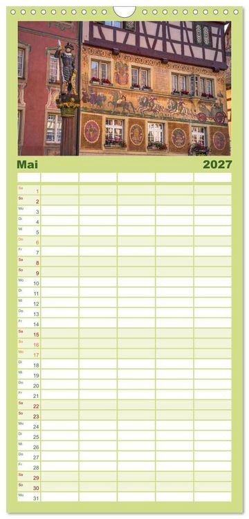 Produktbild: Familienplaner 2027 - Charmantes Stein am Rhein mit 5 Spalten (Wandkalender, 21 x 45 cm) CALVENDO