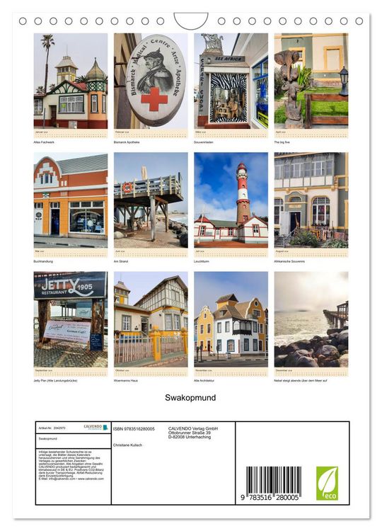 Produktbild: Swakopmund (Wandkalender 2026 DIN A4 hoch), CALVENDO Monatskalender