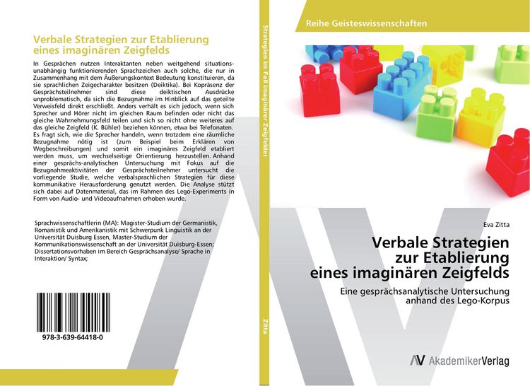 Produktbild: Verbale Strategien zur Etablierung eines imagin&auml;ren Zeigfelds