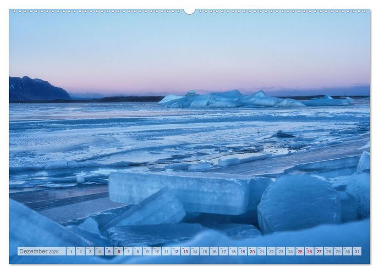 Produktbild: Surreale Landschaften Islands (hochwertiger Premium Wandkalender 2026 DIN A2 quer), Kunstdruck in Hochglanz