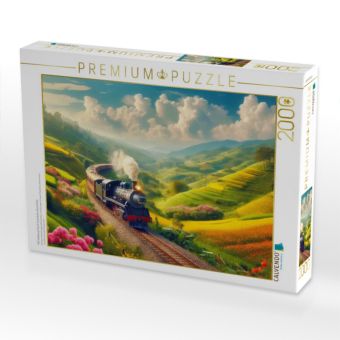 Produktbild: CALVENDO Puzzle Mit Volldampf durch Eisenbahn Geschichte. | 2000 Teile Lege-Gr&ouml;&szlig;e 90x67cm Foto-Puzzle f&uuml;r gl&uuml;ckliche Stunden