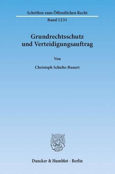 Produktbild: Grundrechtsschutz und Verteidigungsauftrag.