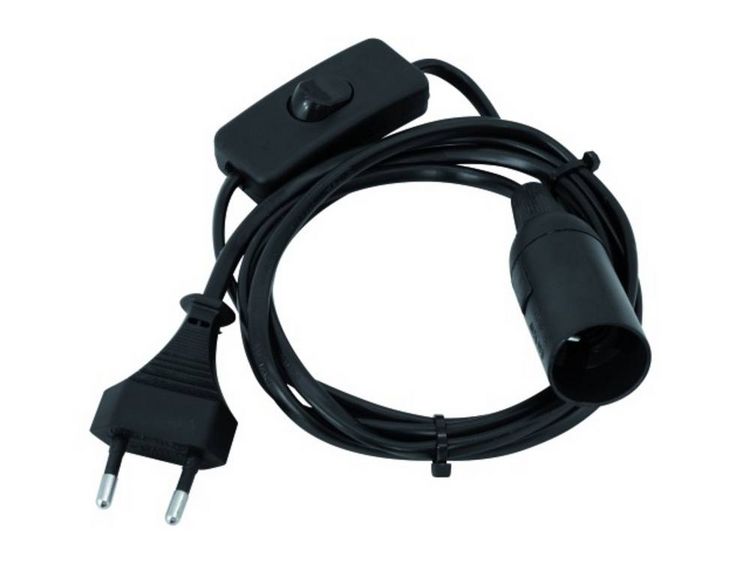 Produktbild: Eurolite 51100665 Lampenfassung E14 230 V 60 W mit Eurostecker, mit Wippschalter
