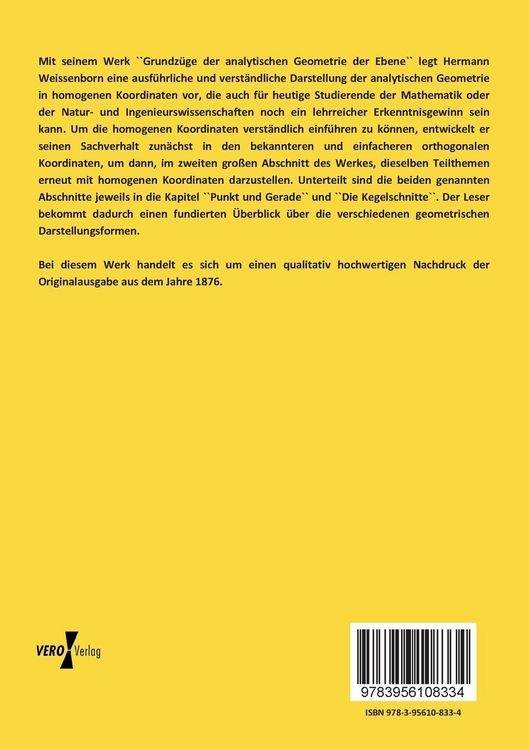 Produktbild: Grundz&uuml;ge der analytischen Geometrie der Ebene