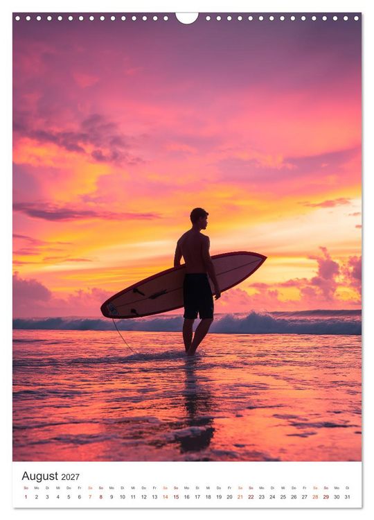 Produktbild: Karibik Surfer (Wandkalender 2027 DIN A3 hoch), CALVENDO Monatskalender