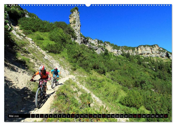 Produktbild: Mountainbike Traumpfade (Wandkalender 2026 DIN A2 quer), CALVENDO Monatskalender