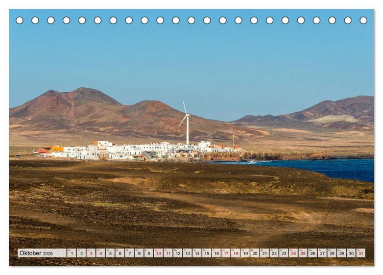 Produktbild: Fuerteventura Sand und bunte Farben (Tischkalender 2026 DIN A5 quer), CALVENDO Monatskalender