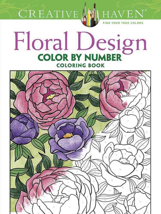 Produktbild: Creative Haven Floral Design Color By Number Coloring Book