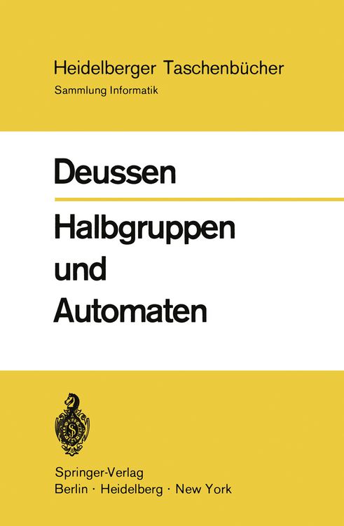 Produktbild: Halbgruppen und Automaten