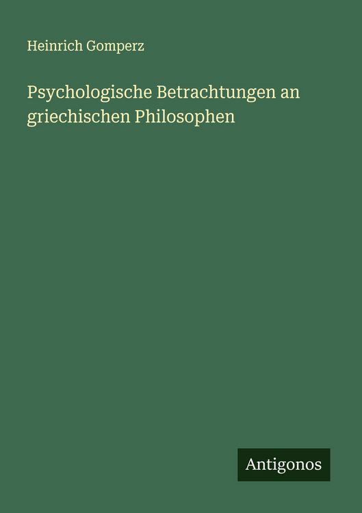 Produktbild: Psychologische Betrachtungen an griechischen Philosophen