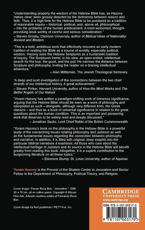 Produktbild: The Philosophy of Hebrew Scripture
