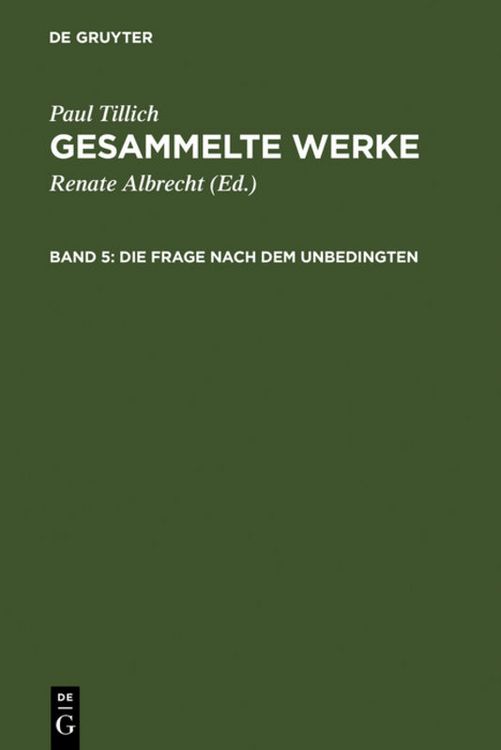 Produktbild: Die Frage nach dem Unbedingten