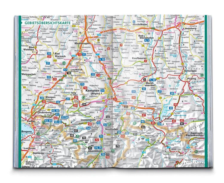 Produktbild: KOMPASS Wanderf&uuml;hrer Wandertrilogie Allg&auml;u, 84 Touren mit Extra-Tourenkarte