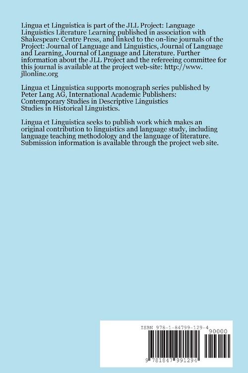 Produktbild: Lingua et Linguistica 1.2