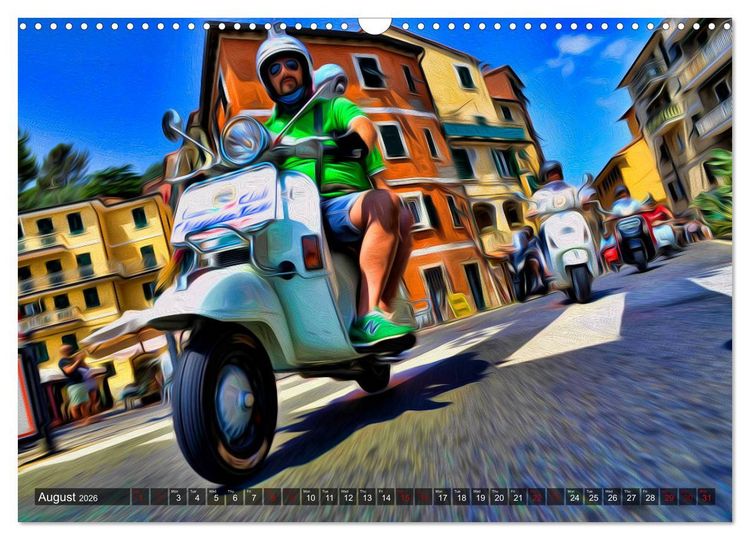 Produktbild: Low-angle shots of scooters (Wall Calendar 2026 DIN A3 landscape), CALVENDO 12 Month Wall Calendar