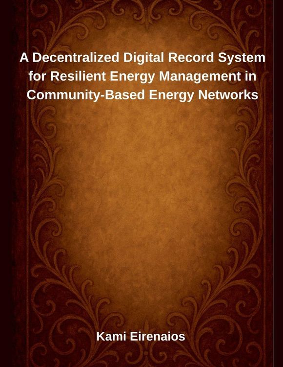 Produktbild: A Decentralized Digital Record System for Resilient Energy Management in Community-Based Energy Networks