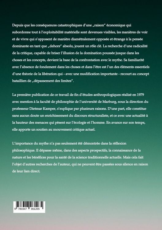 Produktbild: L'importance du mythe pour une nouvelle science de l'homme