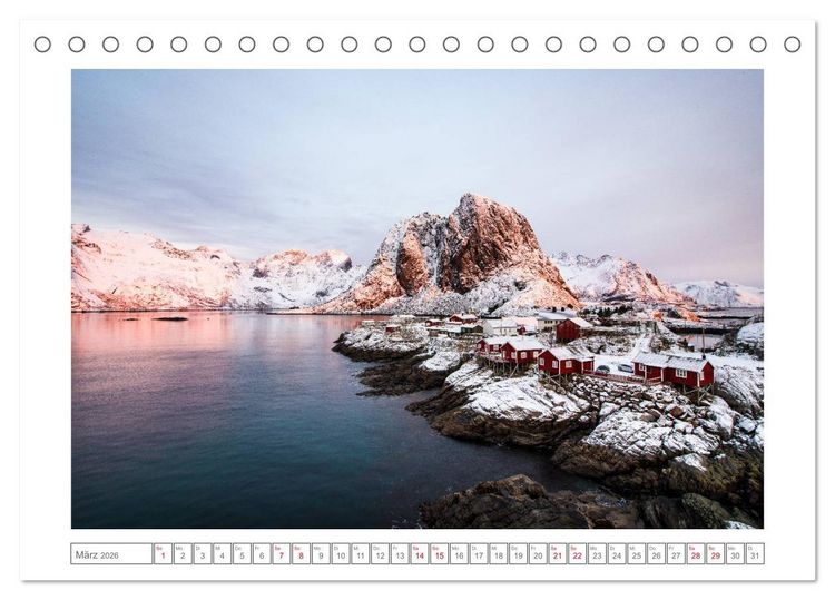 Produktbild: Geheimnisvolle Lofoten (Tischkalender 2026 DIN A5 quer), CALVENDO Monatskalender
