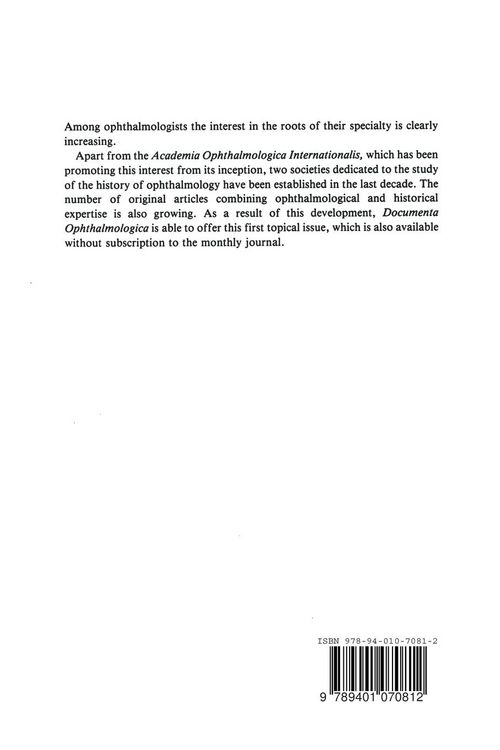 Produktbild: History of Ophthalmology 1