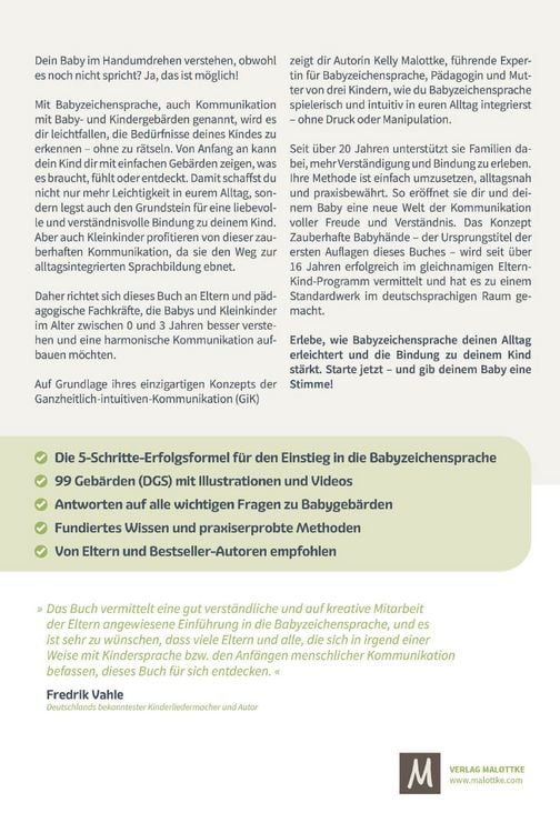 Produktbild: Babyzeichensprache leicht gemacht - Grundlagenbuch mit 99 (DGS) Geb&auml;rden, um dein Baby und Kleinkind sofort zu verstehen