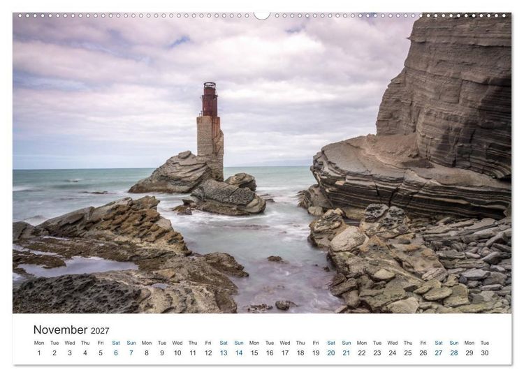 Produktbild: Lighthouses of New Zealand (High Quality Premium Wall Calendar 2027 DIN A2 landscape),CALVENDO 12 Month Wall Calendar