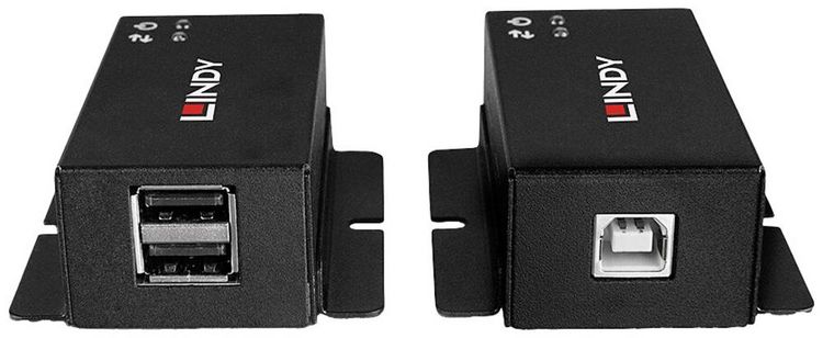 Produktbild: LINDY 2 Port USB 2.0 Cat.6 Extender USB-A (USB 2.0) USB Extender &uuml;ber Netzwerkkabel RJ45 50m