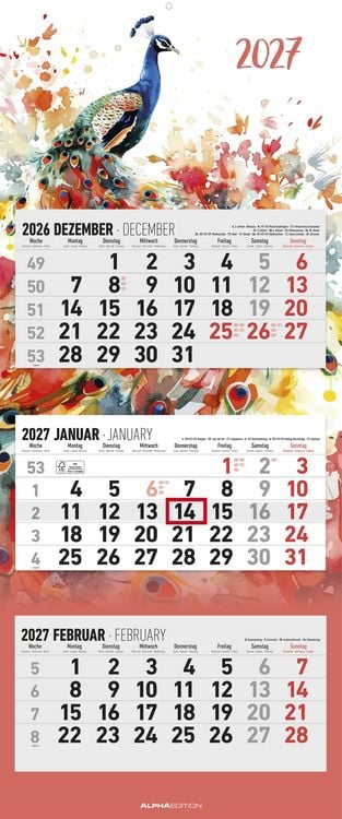 Produktbild: 3-Monatskalender Design 2027