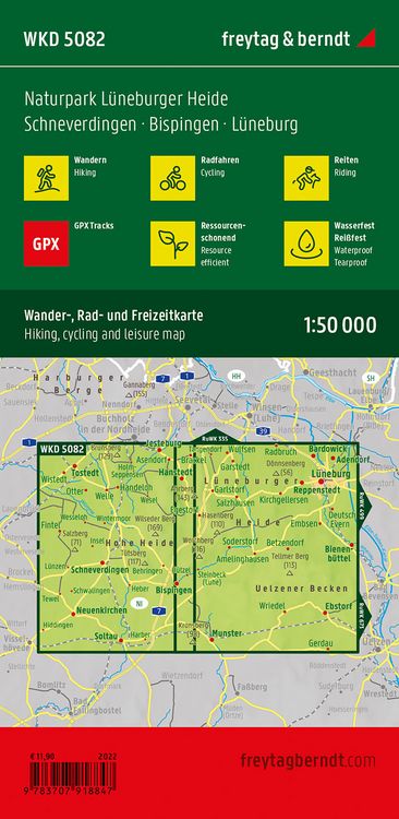 Produktbild: Naturpark L&uuml;neburger Heide, Wander-, Rad- und Freizeitkarte