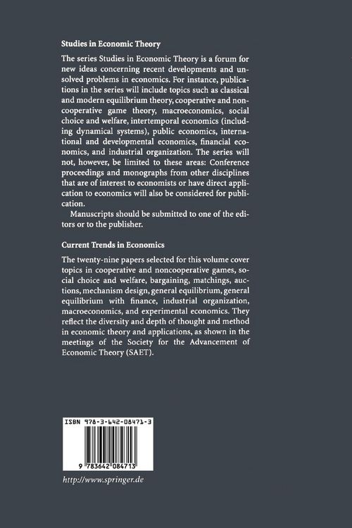 Produktbild: Current Trends in Economics
