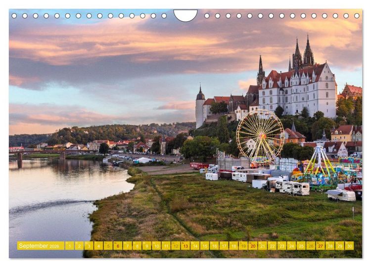 Produktbild: Romantisches Mei&szlig;en &ndash; Die &auml;lteste mittelalterliche Stadt Sachsens (Wandkalender 2026 DIN A4 quer), CALVENDO Monatskalender