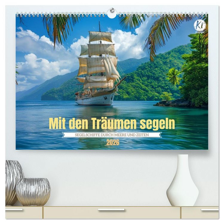 Produktbild: Mit den Tr&auml;umen segeln (hochwertiger Premium Wandkalender 2026 DIN A2 quer), Kunstdruck in Hochglanz