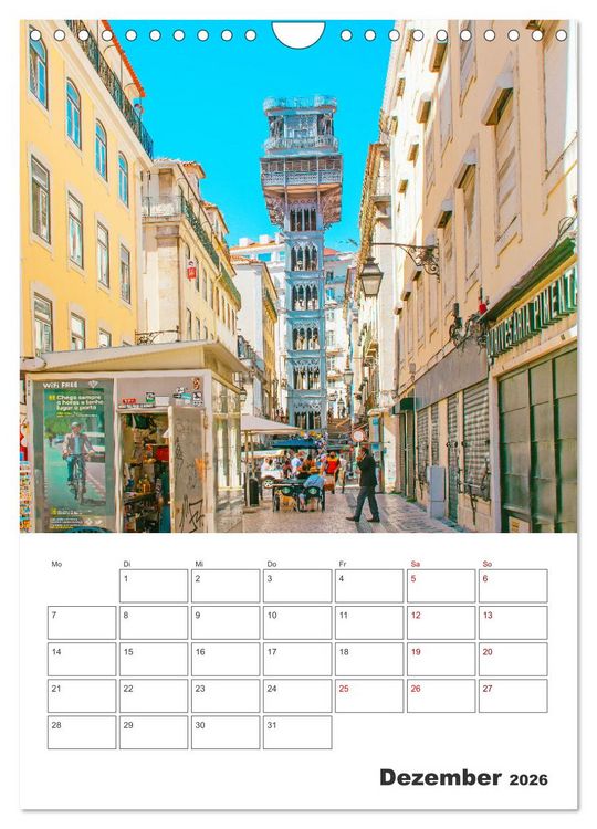 Produktbild: Lissabon - ein Traumreiseziel (Wandkalender 2026 DIN A4 hoch), CALVENDO Monatskalender