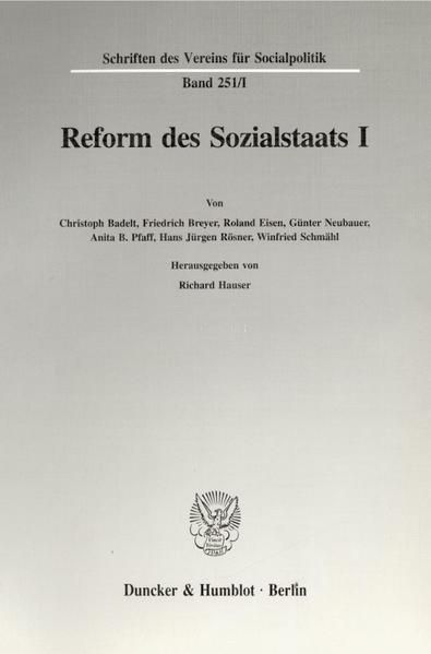 Produktbild: Reform des Sozialstaats I.