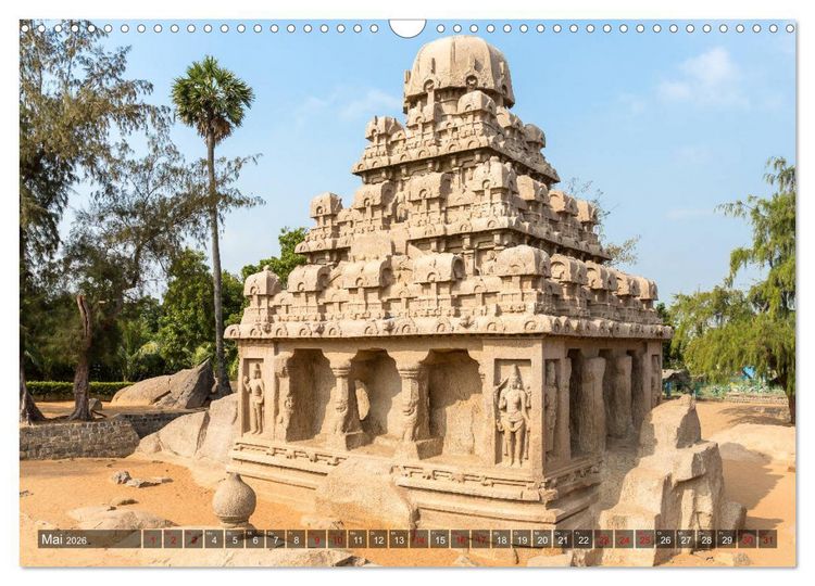 Produktbild: Indien - Mahabalipuram (Wandkalender 2026 DIN A3 quer), CALVENDO Monatskalender