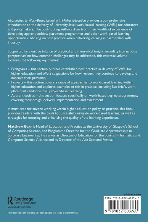 Produktbild: Approaches to Work-Based Learning in Higher Education