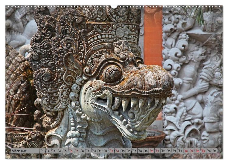 Produktbild: Bali - Tempelw&auml;chter und D&auml;monen (hochwertiger Premium Wandkalender 2027 DIN A2 quer), Kunstdruck in Hochglanz