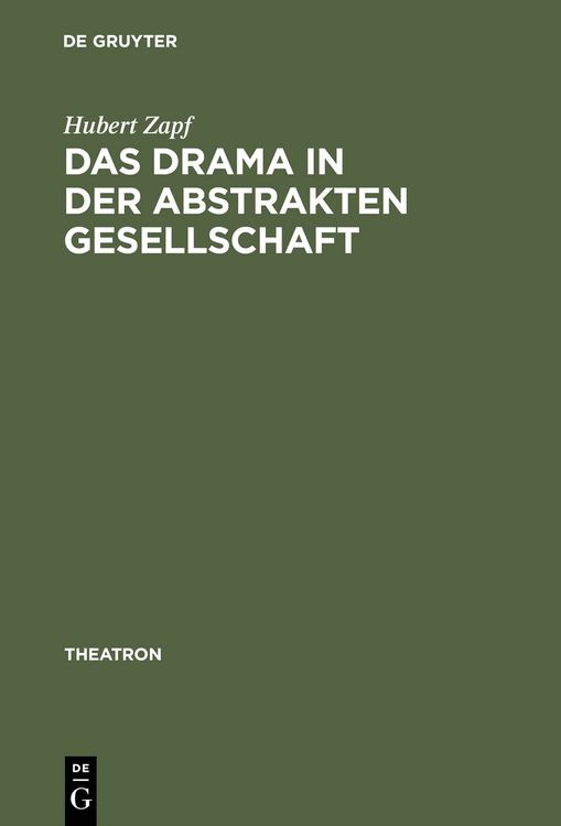 Produktbild: Das Drama in der abstrakten Gesellschaft