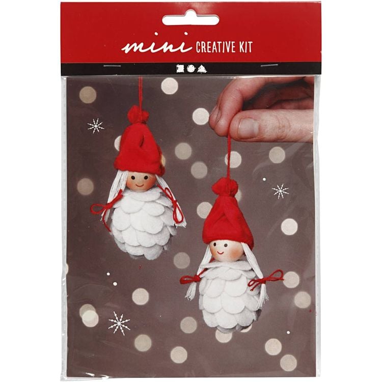 Produktbild: Creativ Company DIY Sets Filz & Fleece Mini Kreativ Set, Weihnachtsfeen, H 8 cm, Kreativ Box