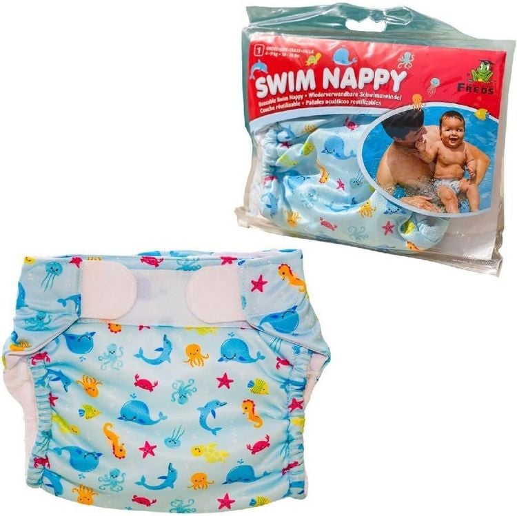 Produktbild: Freds Swim Nappy Schwimmwindel, wiederverwendbar, blau, Gr&ouml;&szlig;e 1: 4-9 kg