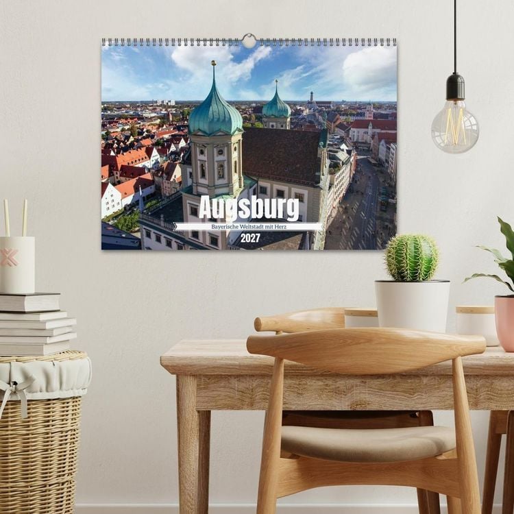 Produktbild: Augsburg - Bayerische Weltstadt mit Herz (Wandkalender 2027 DIN A3 quer), CALVENDO Monatskalender