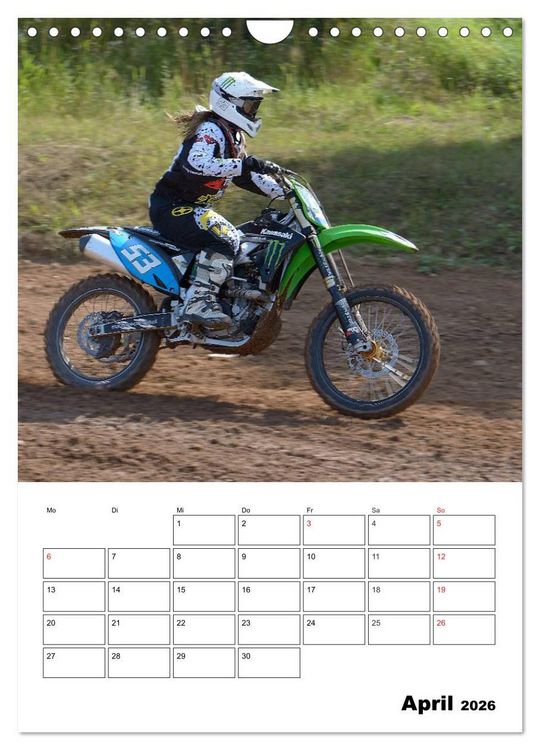 Produktbild: Motocross Terminplaner (Wandkalender 2026 DIN A4 hoch), CALVENDO Monatskalender
