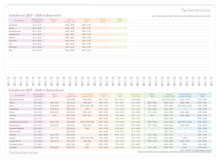 Produktbild: Tischkalender Schuljahr 26/27